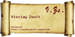 Viszlay Zsolt névjegykártya
